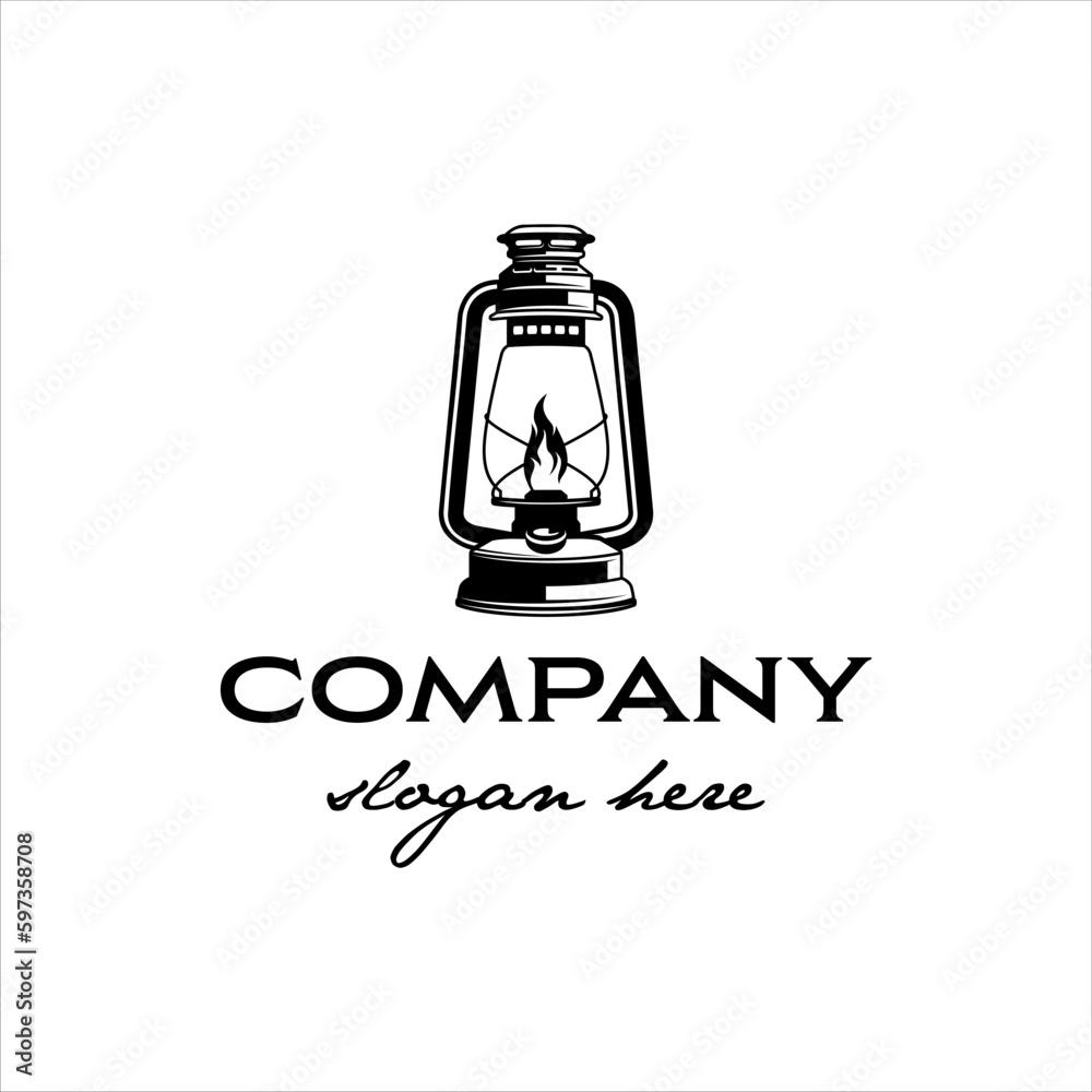 Lantern logo with classic style design Lantern logo with classic style design