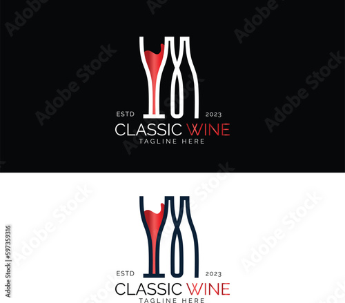 Fotografie, Obraz wine logo