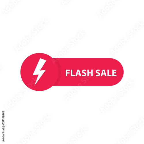 pink bubble like flash sale button. flat simple style trend modern minimal logotype graphic design web element isolated on white background. concept of bargain time or easy discount or sell-out