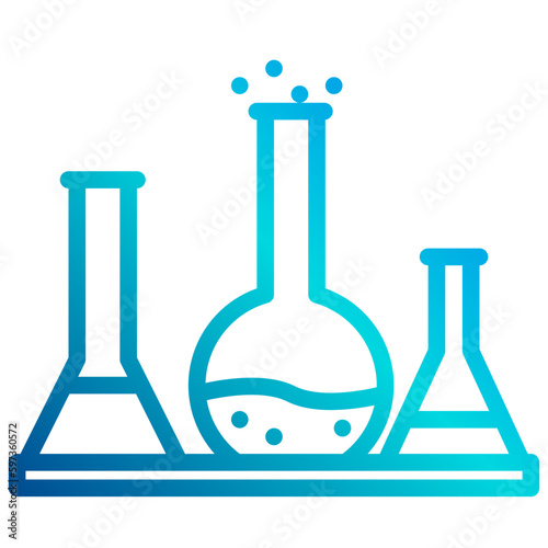 Chemistry gradient line icon