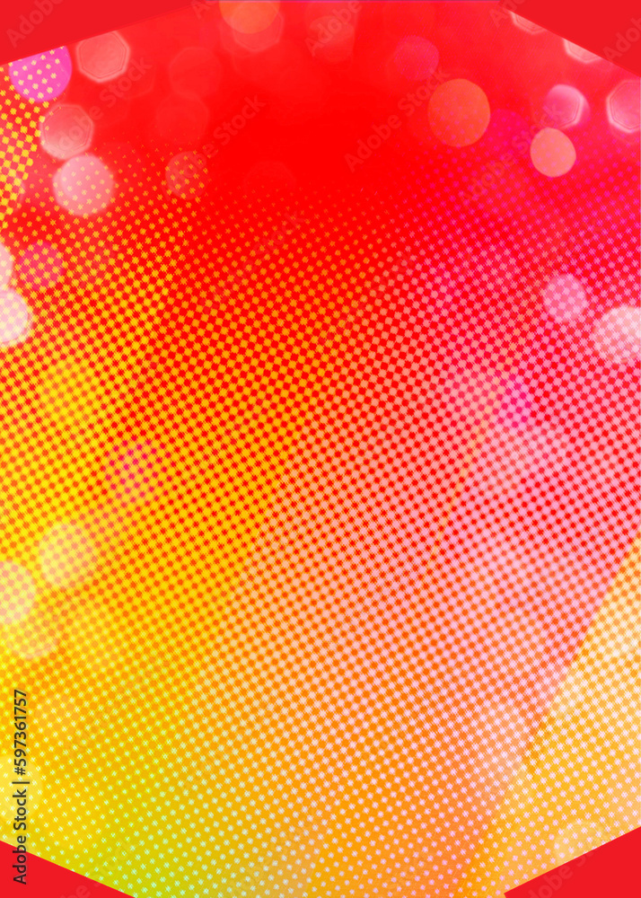 Red and yellow bokeh vertical design background, Suitable for Advertisements, Posters, Banners, Anniversary, Party, Events, Ads and various graphic design works