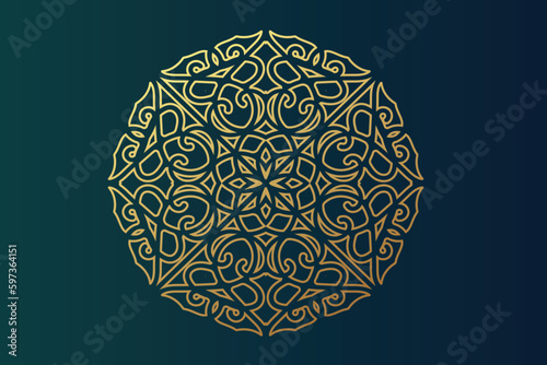 Luxury mandala background design vector