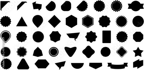 Set price sticker.Sticker starburst shape, badge star, sale round vector icon, price circle, sun label , black tag isolated.Special offer price tag. Red starburst promotional badge set, shopping label