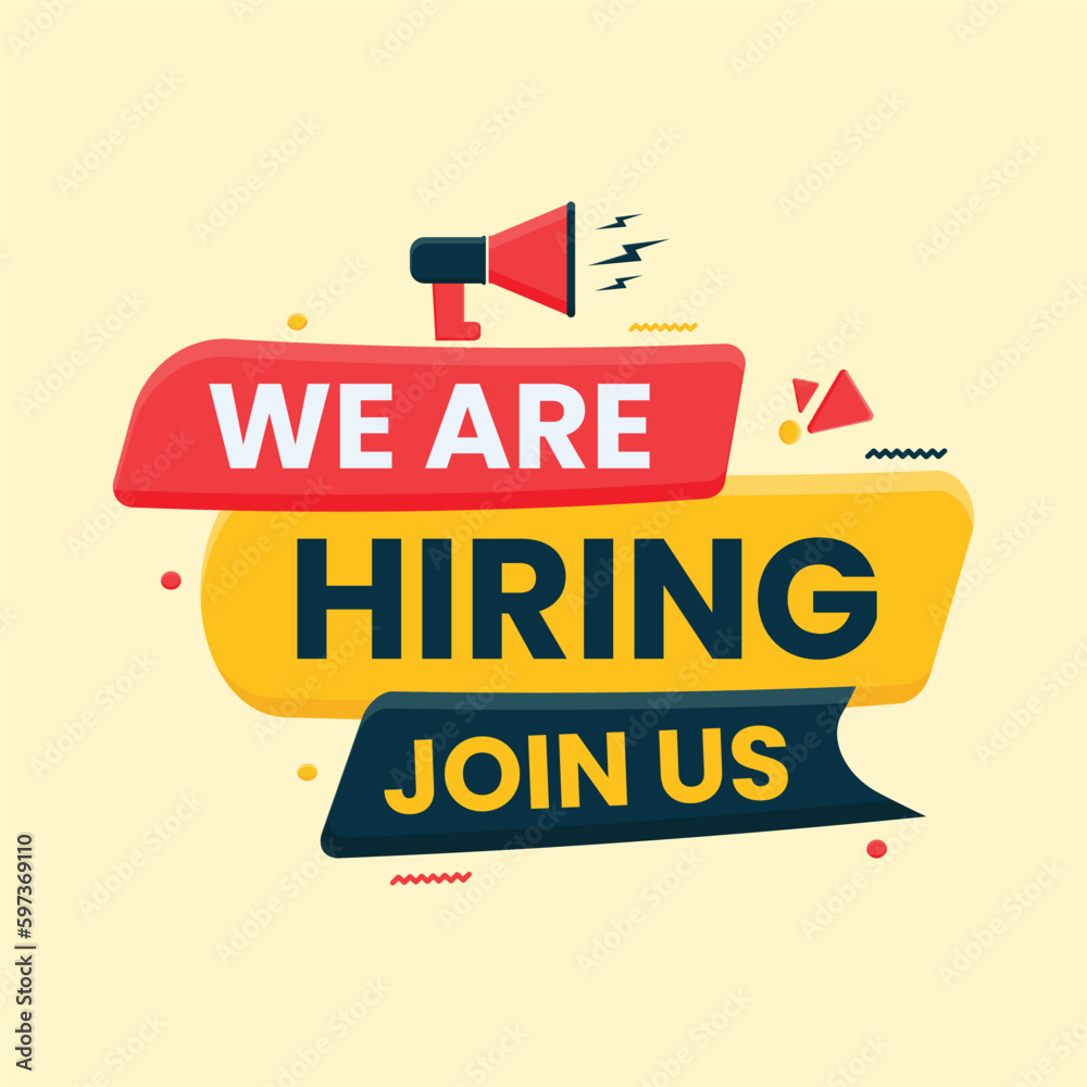 We are hiring banner vacancy announcement join us We are hiring banner vacancy announcement join us