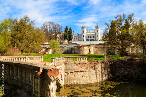 Sharovka palace in neo-gothic style, also known as Sugar Palace in Kharkov region, Ukraine photo