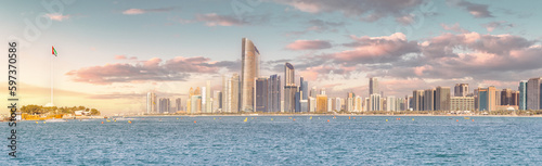 Abu Dhabi's panoramic skyline is constantly evolving, with new skyscrapers and developments being announced on a regular basis. © EdNurg