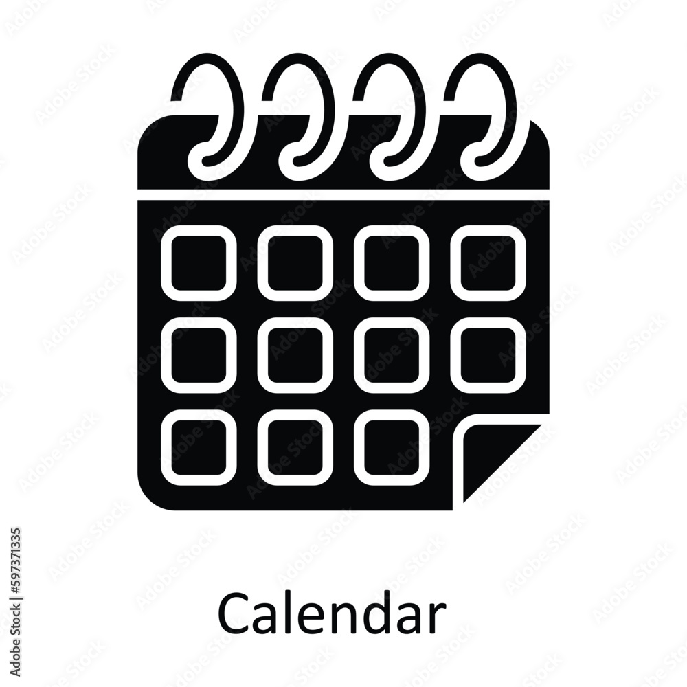 Calendar Vector Solid Icons. Simple stock illustration stock Calendar Vector Solid Icons. Simple stock illustration stock
