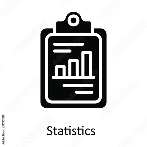 Statistics  Vector  Solid Icons. Simple stock illustration stock