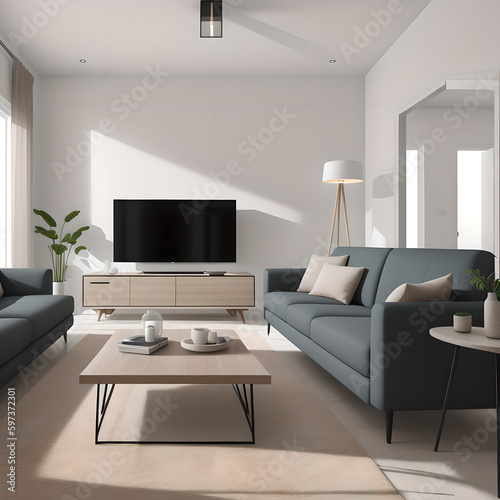 modern living room with furniture © gregory