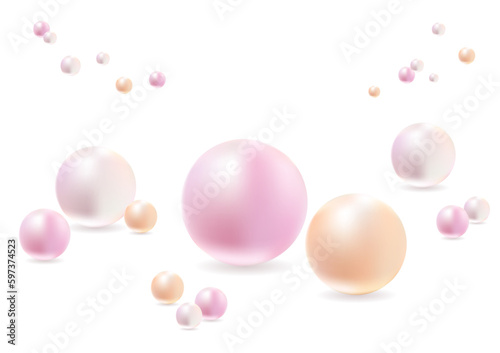 散りばめられた3色のパール