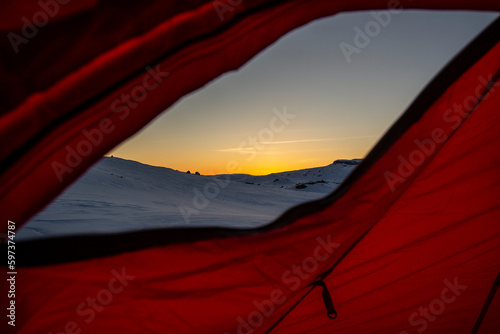 Sunset view from the tent © RolvErik