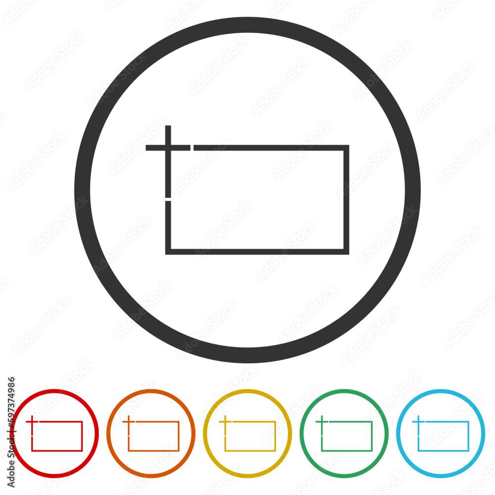 Christian cross logo. Set icons in color circle buttons Christian cross logo. Set icons in color circle buttons
