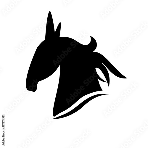 Horse head vector silhouettes