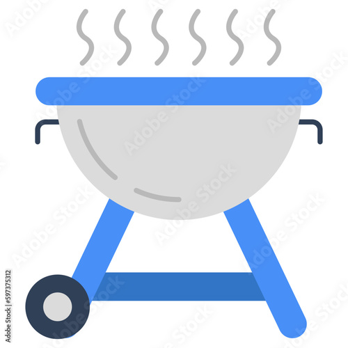 Trendy vector design of bbq stove