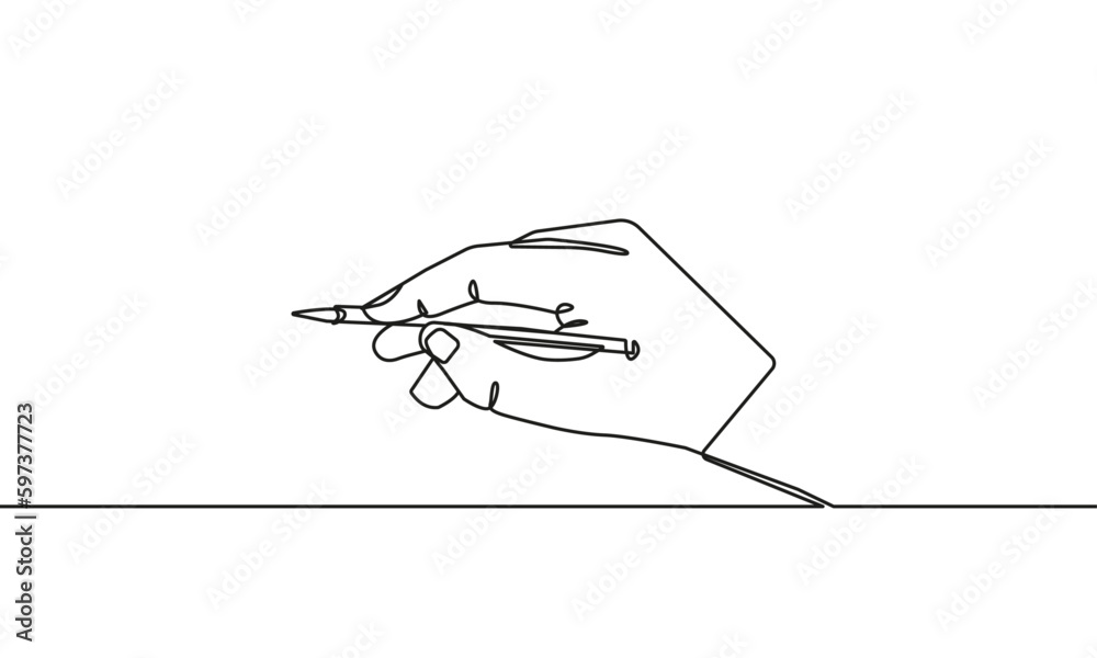 Hand with a Pen Writes One Line Drawing. Writer Concept Abstract Line Art Drawing in Modern Trendy Style. Vector Simple Drawing for Writing, Copywriting, Business Design, Landing Page. Hand with a Pen Writes One Line Drawing. Writer Concept Abstract Line Art Drawing in Modern Trendy Style. Vector Simple Drawing for Writing, Copywriting, Business Design, Landing Page.