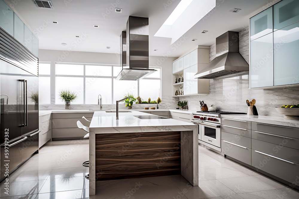 Modern Kitchen. Generative AI.
A digital painting of a photographic study of a modern kitchen. Modern Kitchen. Generative AI.
A digital painting of a photographic study of a modern kitchen.