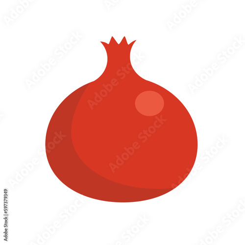 pomegranate isolated on white