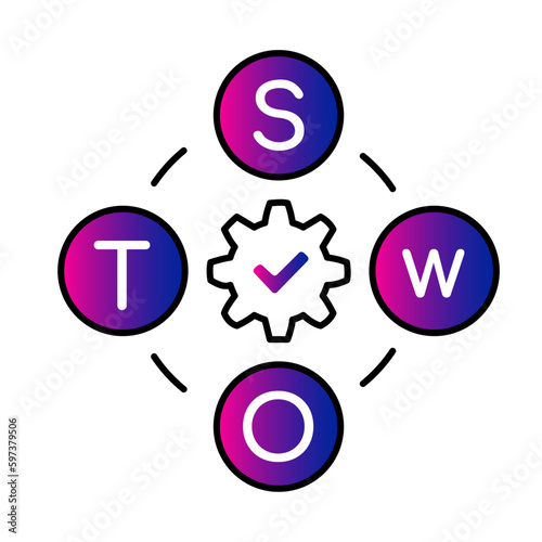 SWOT analysis icon.