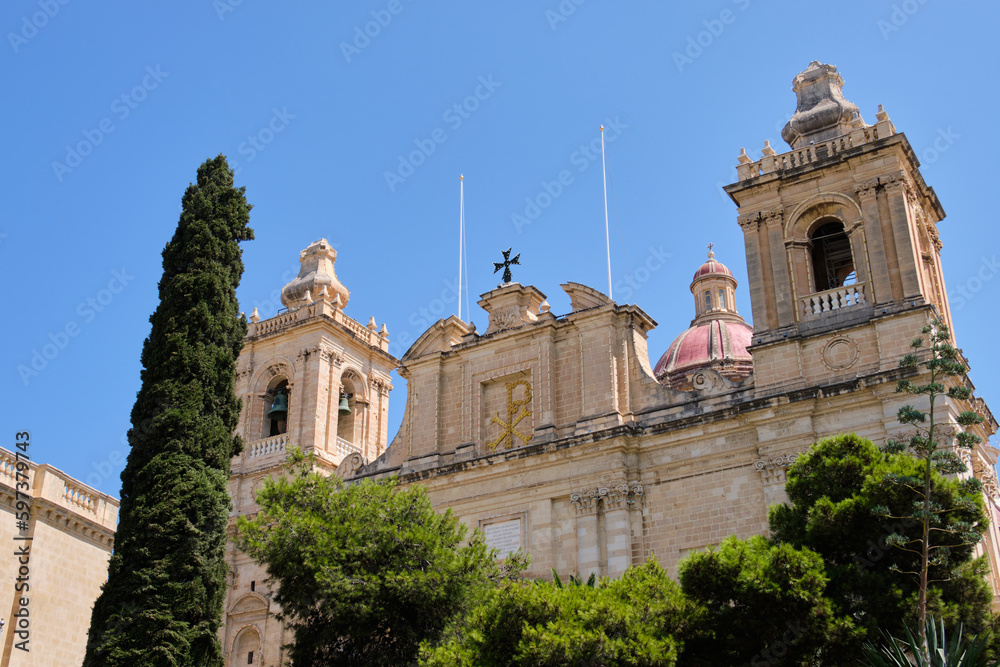 Bell towers of the Collegiate church of Saint Lawrence - Vittoriosa, Malta