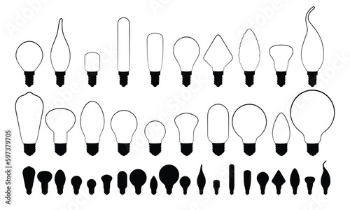 The set of electric lamp silhouettes.
