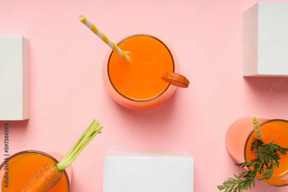 Concept of healthy nutrition and diet with Carrot juice Concept of healthy nutrition and diet with Carrot juice