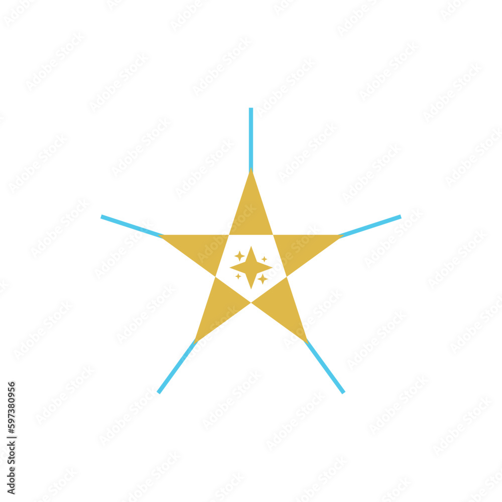 Star broom logo. Simple, modern, unique. Star broom logo. Simple, modern, unique.
