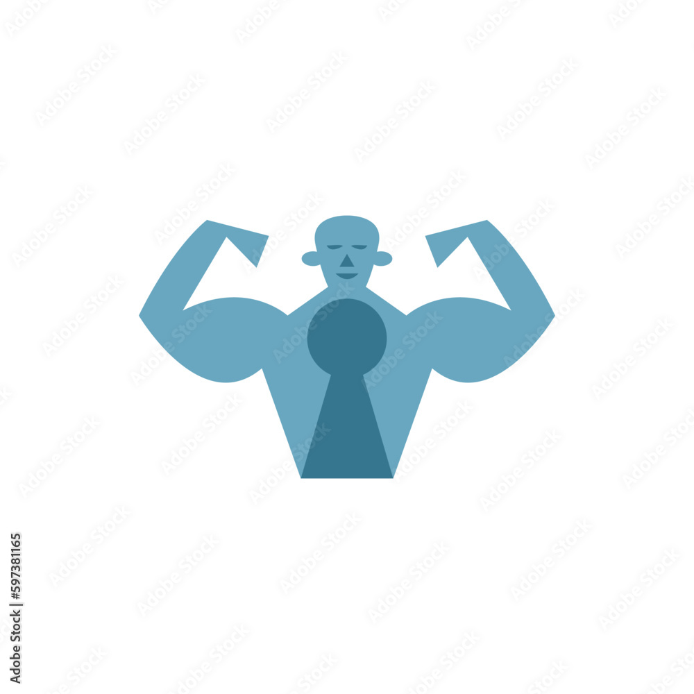 Obraz premium Powerful keyhole logo. Simple, modern, character.