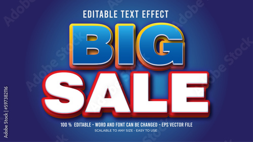 big sale editable text effect