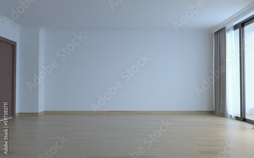 Empty room interior with white mock up.