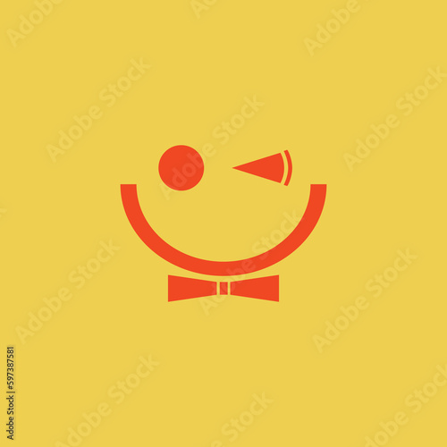 Food bowl logo with a combination of a smiley face and a slight wink.