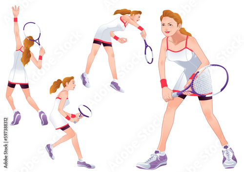 女子テニスプレイヤー