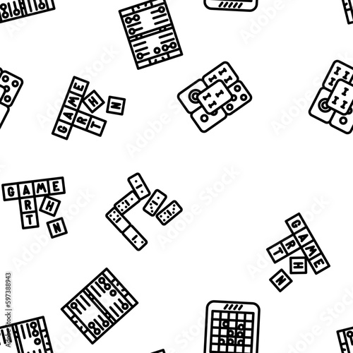 game board table play vector seamless pattern
