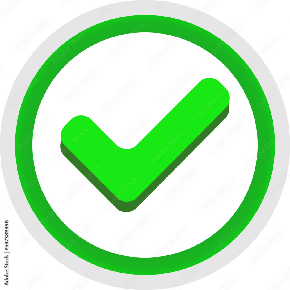 3D Vector Check Icon 3D Vector Check Icon