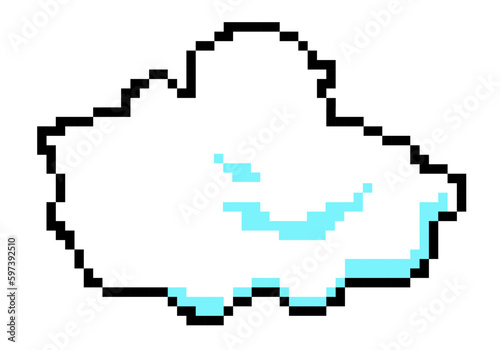 Cloud pixel art. Old vintage video game. Super Mario photo
