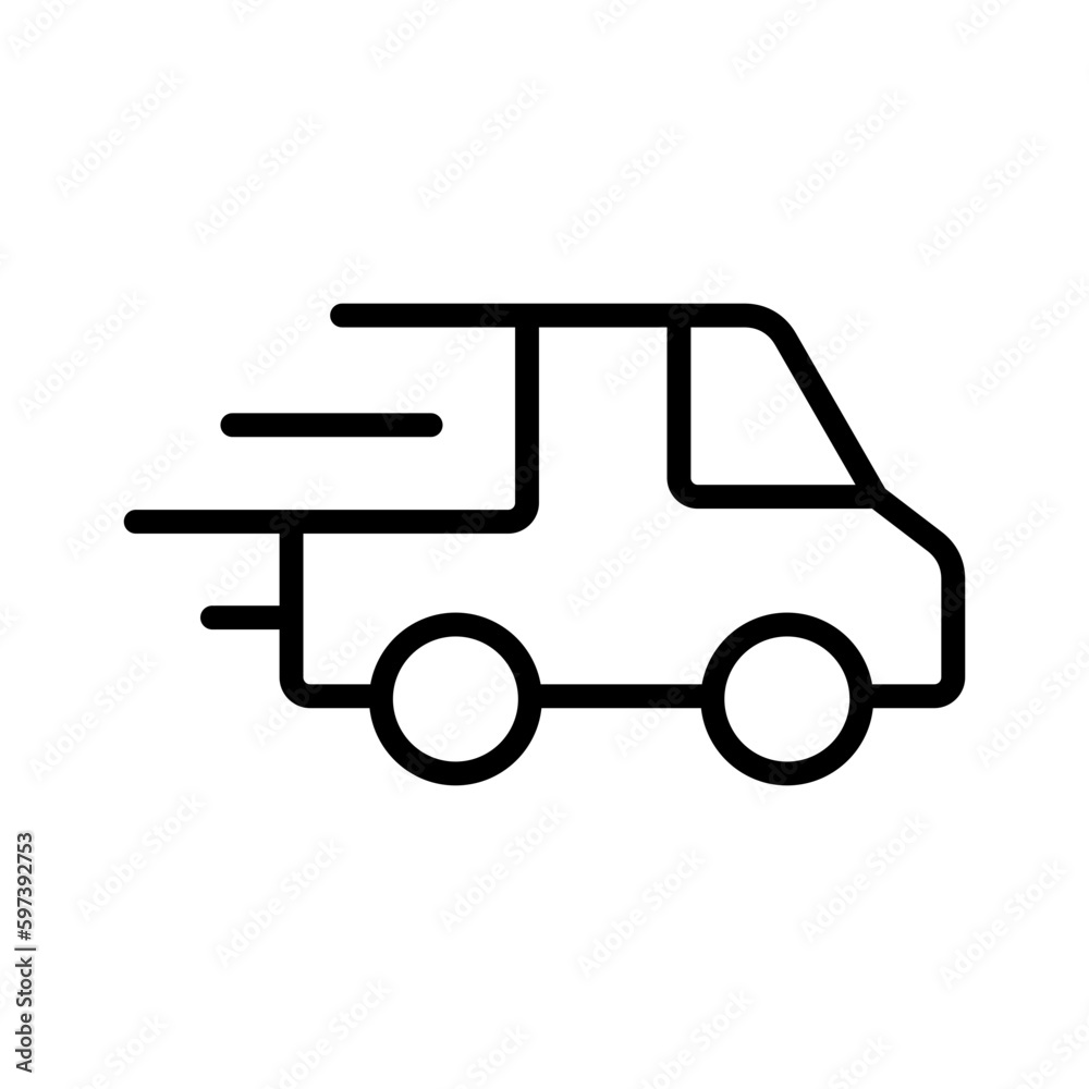 Fast Delivery outline icon for shipping and delivery, courier, truck, speed, transport logo Fast Delivery outline icon for shipping and delivery, courier, truck, speed, transport logo