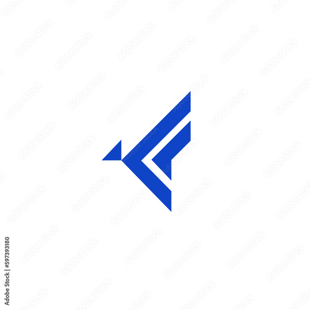 Letter F Bird Logo. Falcon Logo Design. Bird Abstract Letter F Bird Logo. Falcon Logo Design. Bird Abstract