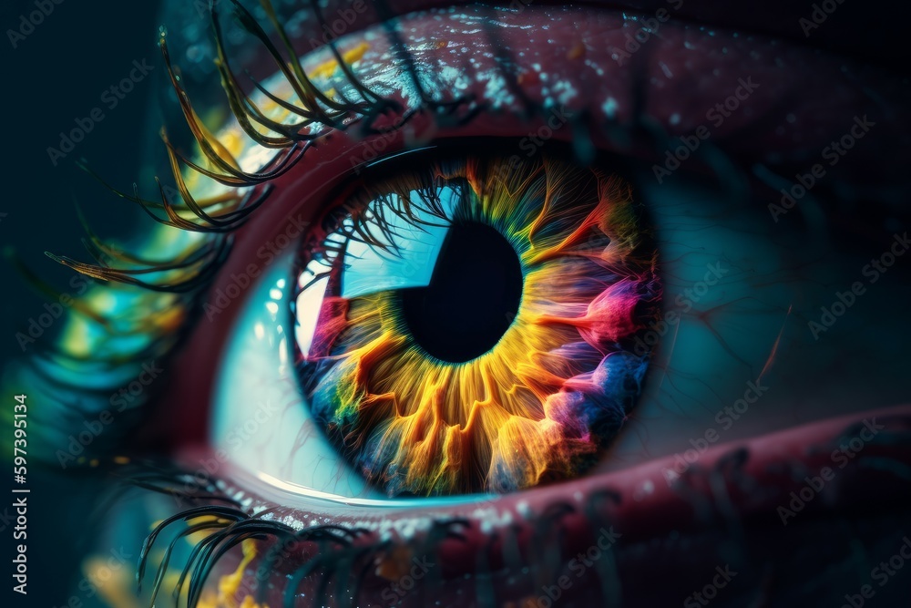 Art fantasy eye color. Generate Ai