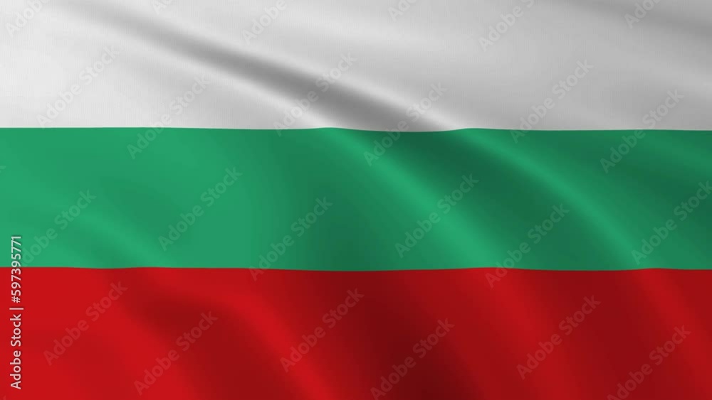 Bulgary flag waving in the wind. 4K video. Bulgary flag waving in the wind. 4K video.
