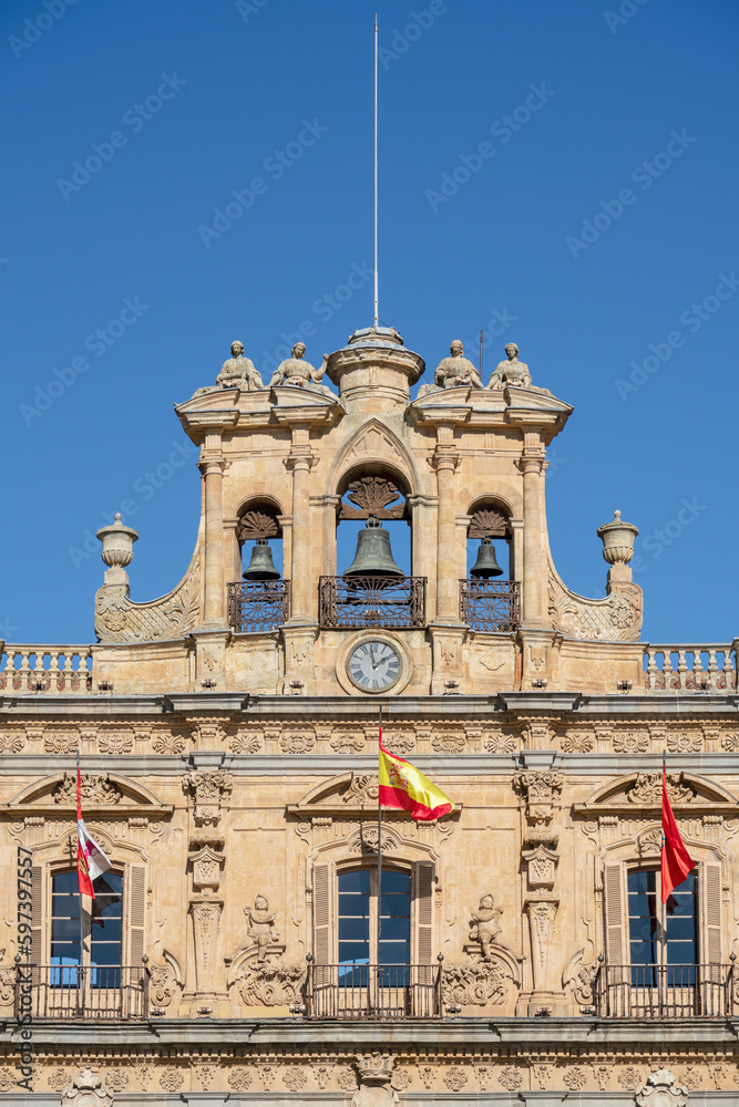 Plaza Mayor detail in Salamanca