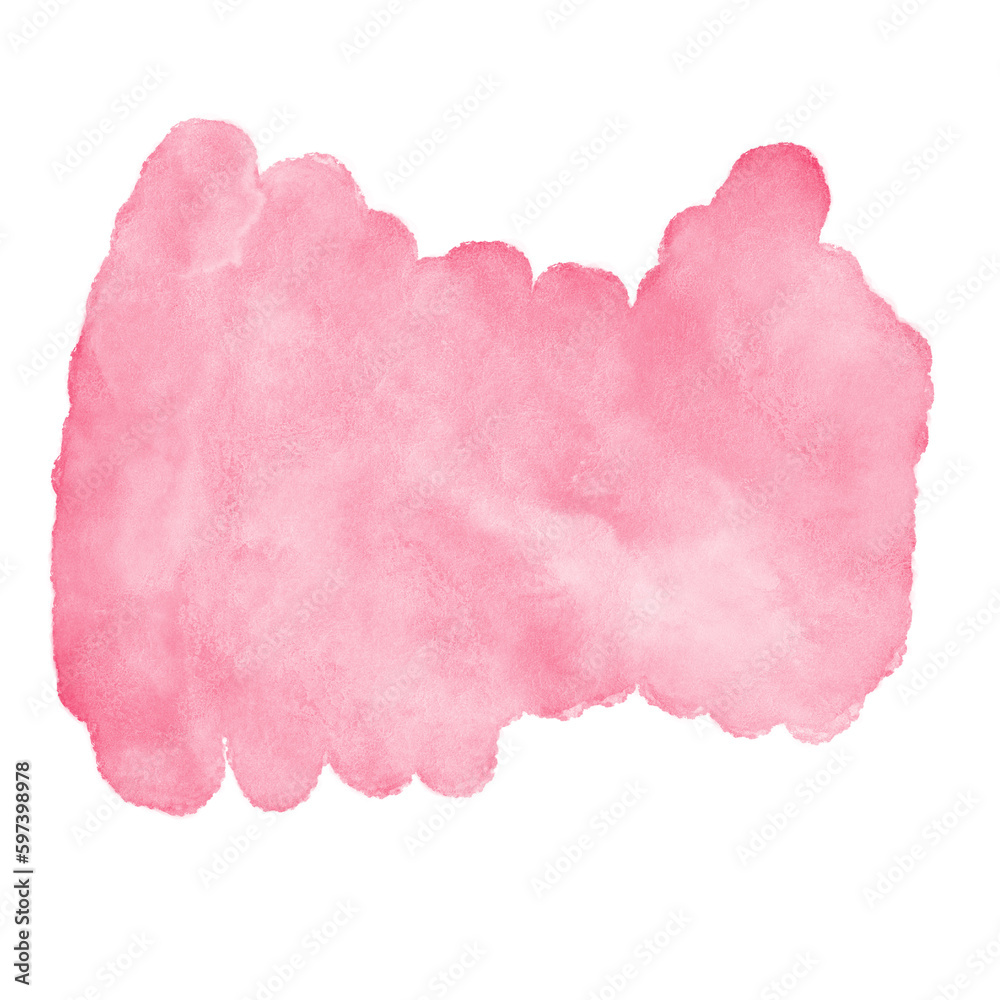 Red Pink Watercolor Brushstrokes Decor