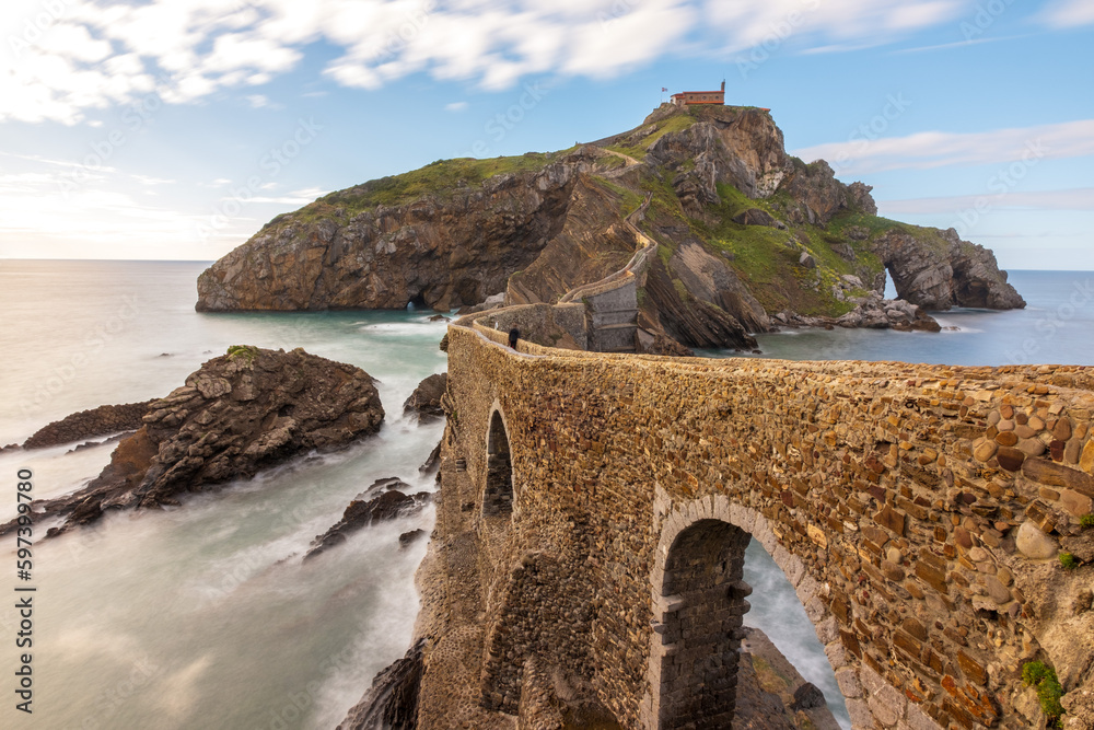 Φωτογραφία Vista de San Juan de Gaztelugatxe en Bizkaia, Euskadi (Vizcaya - País Vasco)