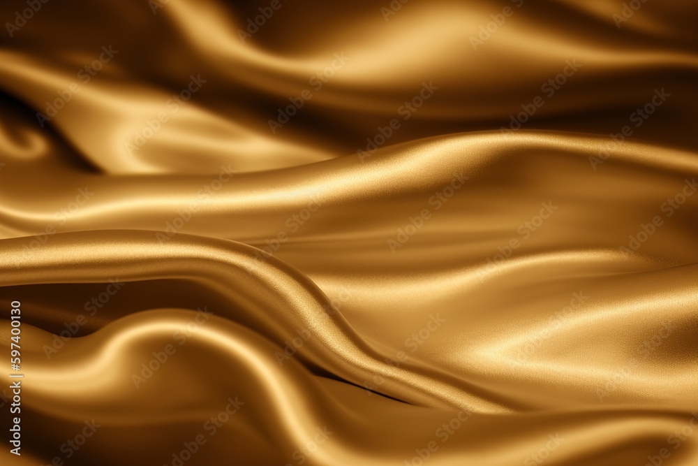 Abstract Background with Golden silk Wave Bright Gold Gradient Silk Fabric generative ai Abstract Background with Golden silk Wave Bright Gold Gradient Silk Fabric generative ai