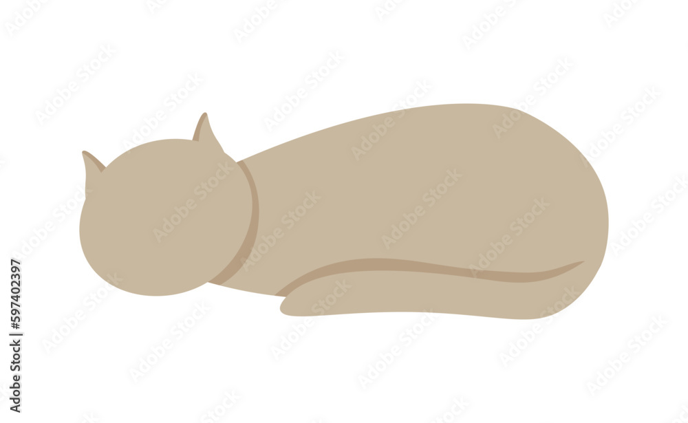 The cat is sleeping. Vector illustration of a sleeping cat The cat is sleeping. Vector illustration of a sleeping cat