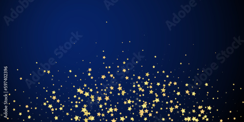 Fototapeta Naklejka Na Ścianę i Meble -  Magic stars vector overlay.  Gold stars scattered