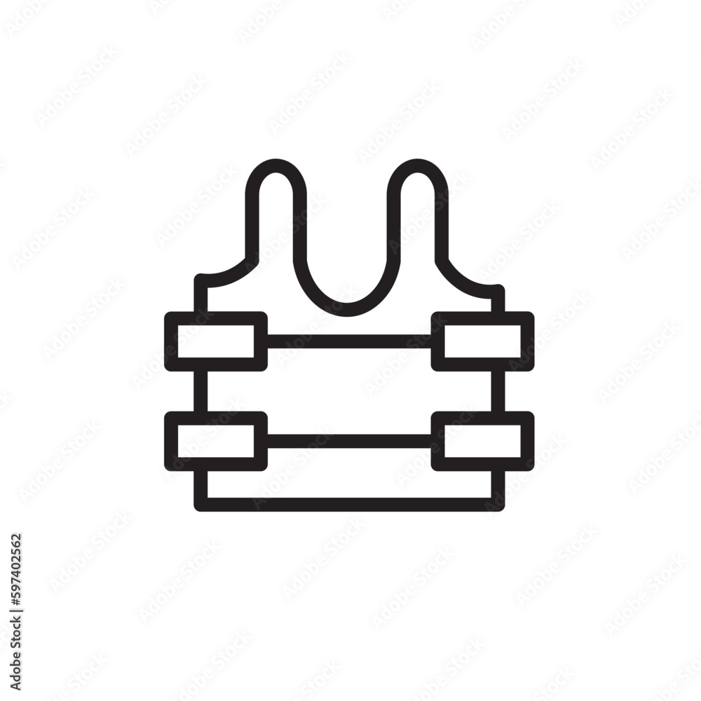 Armor Bullet Jacket Outline Icon Armor Bullet Jacket Outline Icon