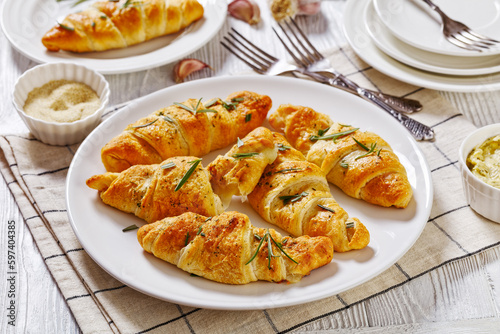 savory crescent rolls with melted cheese filling