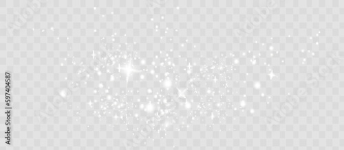 Sun glare. Glowing isolated white transparent set of light effects  glare  explosion  spark and stars. Beautiful optical effect of light reflections. snow. snow crumb