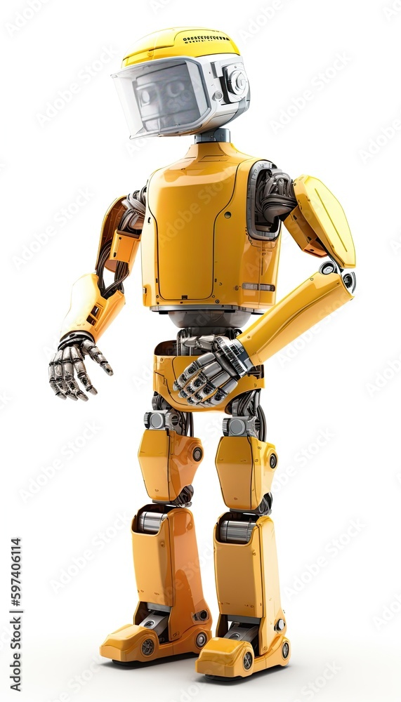 ai robot wearing a construction hat Generative AI ai robot wearing a construction hat Generative AI