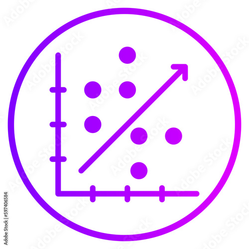 correlation gradient icon