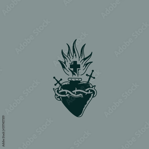 THESE HIGH QUALITY SACRED HEART JESUS VECTOR FOR USING VARIOUS TYPES OF DESIGN WORKS LIKE T-SHIRT, LOGO, TATTOO AND HOME WALL DESIGN